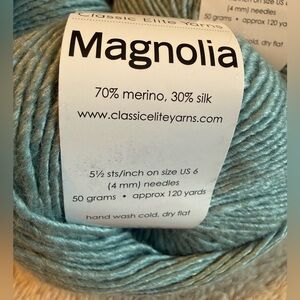 Magnolia Classic Elite Yarns Made In Italy 70% Merino 40% Silk Discont'd # 5415